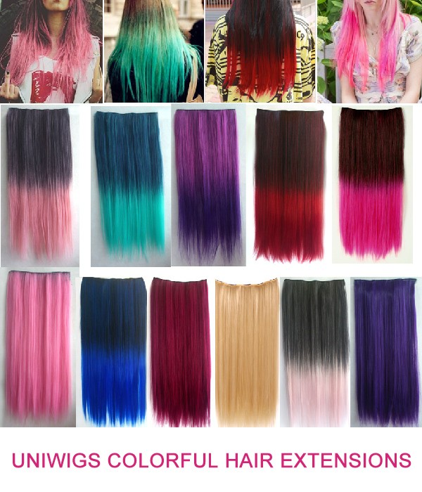 uniwigs-colorful-clip-in-hair-extension-60cm-length-straight-for-fashion-women