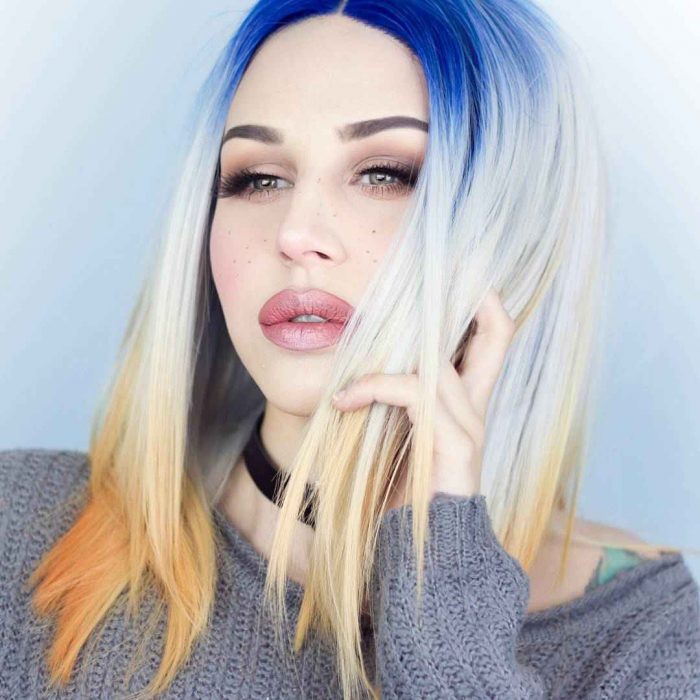 ombre blue wigs